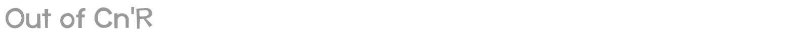 Out of Cn'R font preview